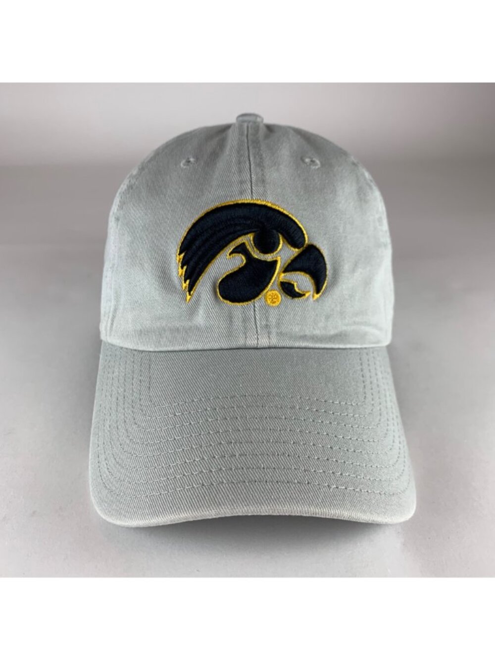 Iowa Hawkeyes NCAA Gray 47 Brand Clean Up Relaxed Fit Strapback Hat - Picture 2 of 6